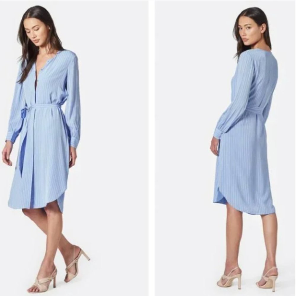 Joie Jeanee Dress Sunset Blue Striped Midi szXS